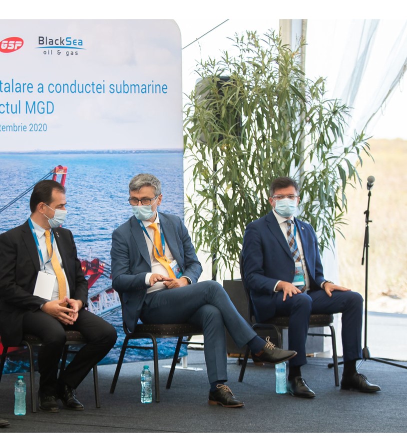 Am participat astăzi, alături de Premierul României, Ludovic Orban, ministrul Economiei Energiei şi Mediului de Afaceri, Virgil Popescu, ministrul Apărării Naţionale, Nicolae Ciucă, precum şi ambasadorul Statelor Unite ale Americii în România, Adrian Zuckerman, la începerea lucrărilor la conducta submarină din cadrul proiectului de dezvoltare gaze naturale Midia – MGD, dezvoltat de compania Black Sea Oil and Gas