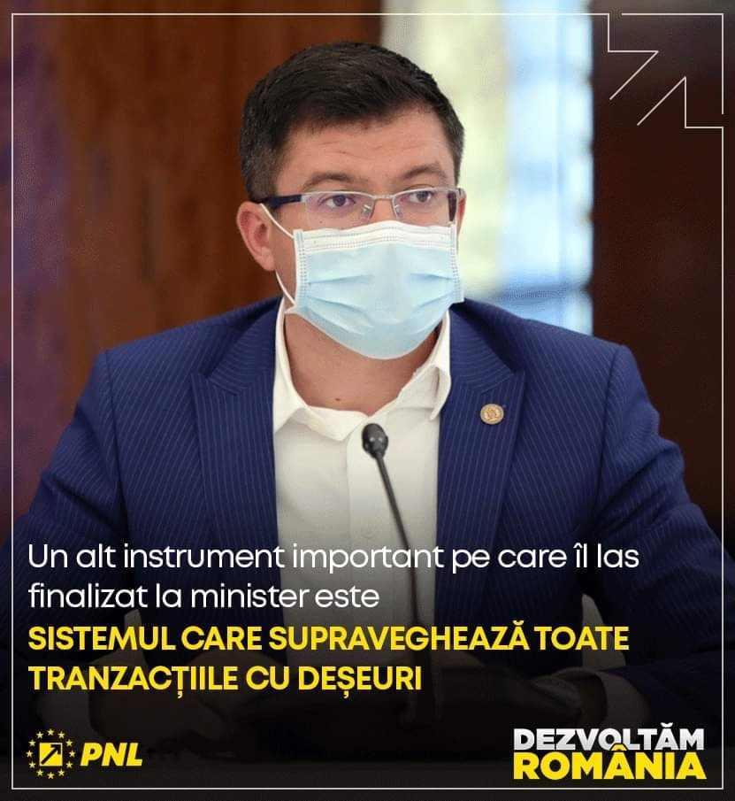 Un alt instrument important pe care îl las finalizat la minister este Sistemul care supraveghează toate tranzacțiile cu deșeuri